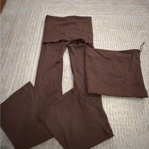 Chic Chocolate Wide Leg Leggings & Strapless Top